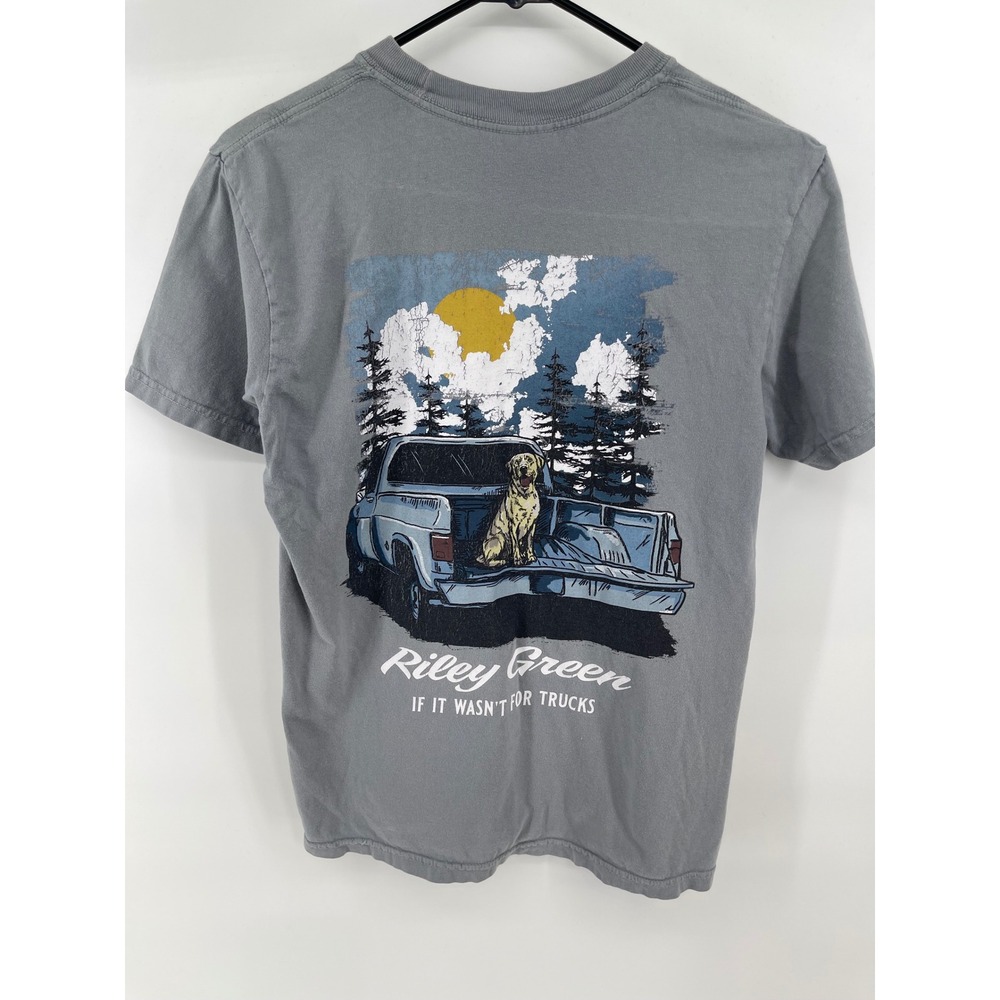 Comfort Colors Riley Green T-Shirt Mens S Gray Country If It Wasnt For Trucks